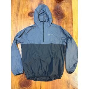 Berghaus Men's Jacket XL Lightweight Windbreaker Pullover hooded Zip Ripstop Q11
